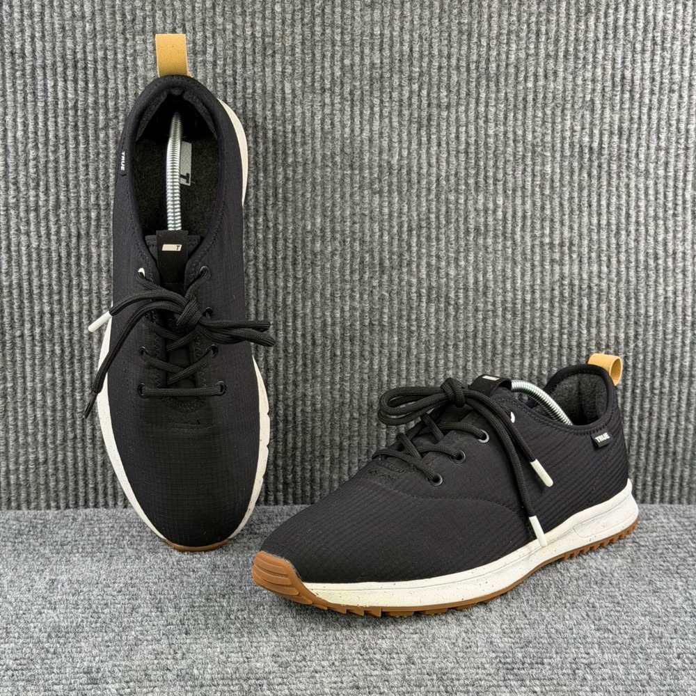 True Linkswear All Day Ripstop Golf Shoes Mens 12 Black Spikeless Sneakers TKIII
